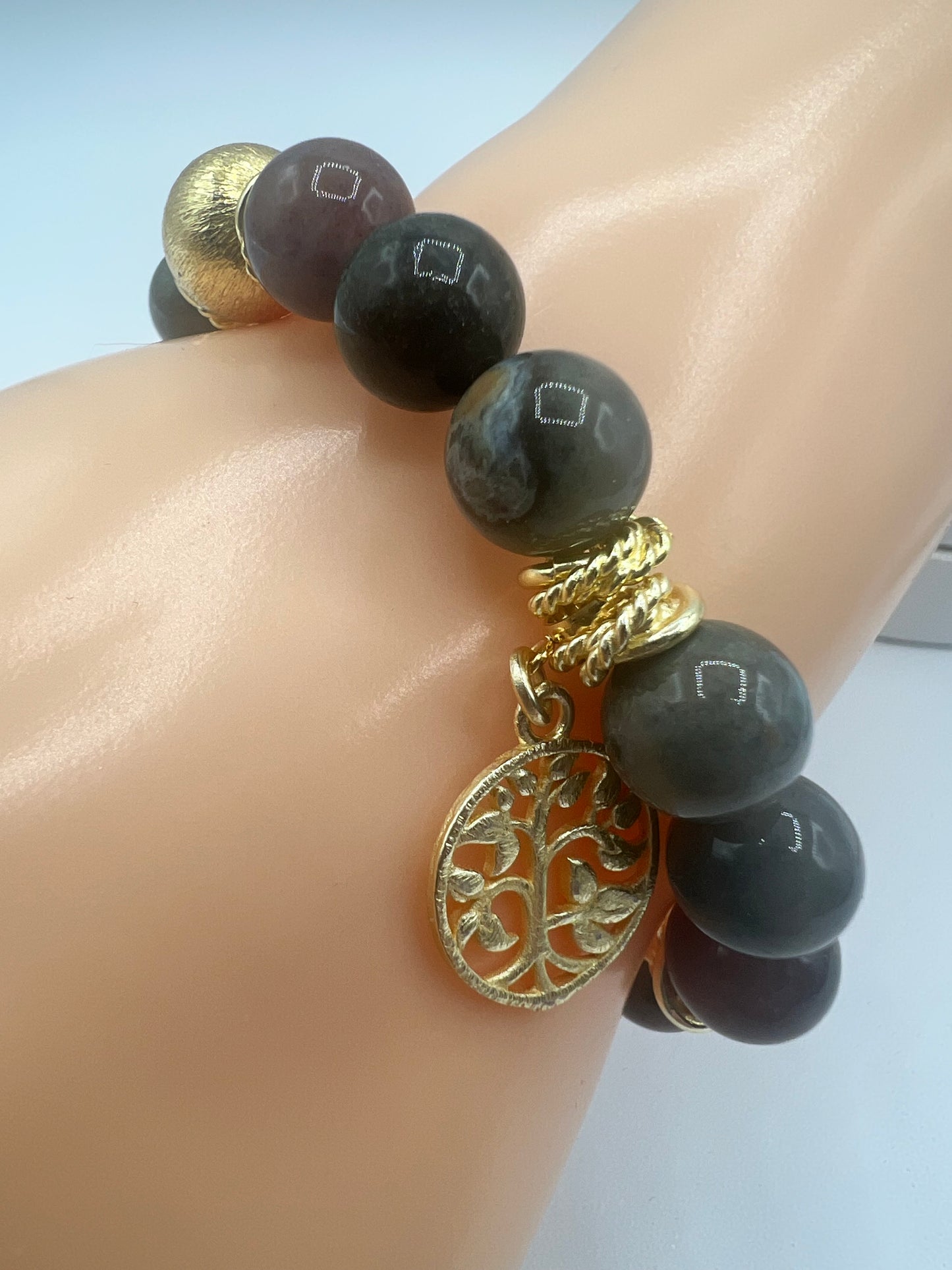 Gemstone Bracelet/ Indian Agate
