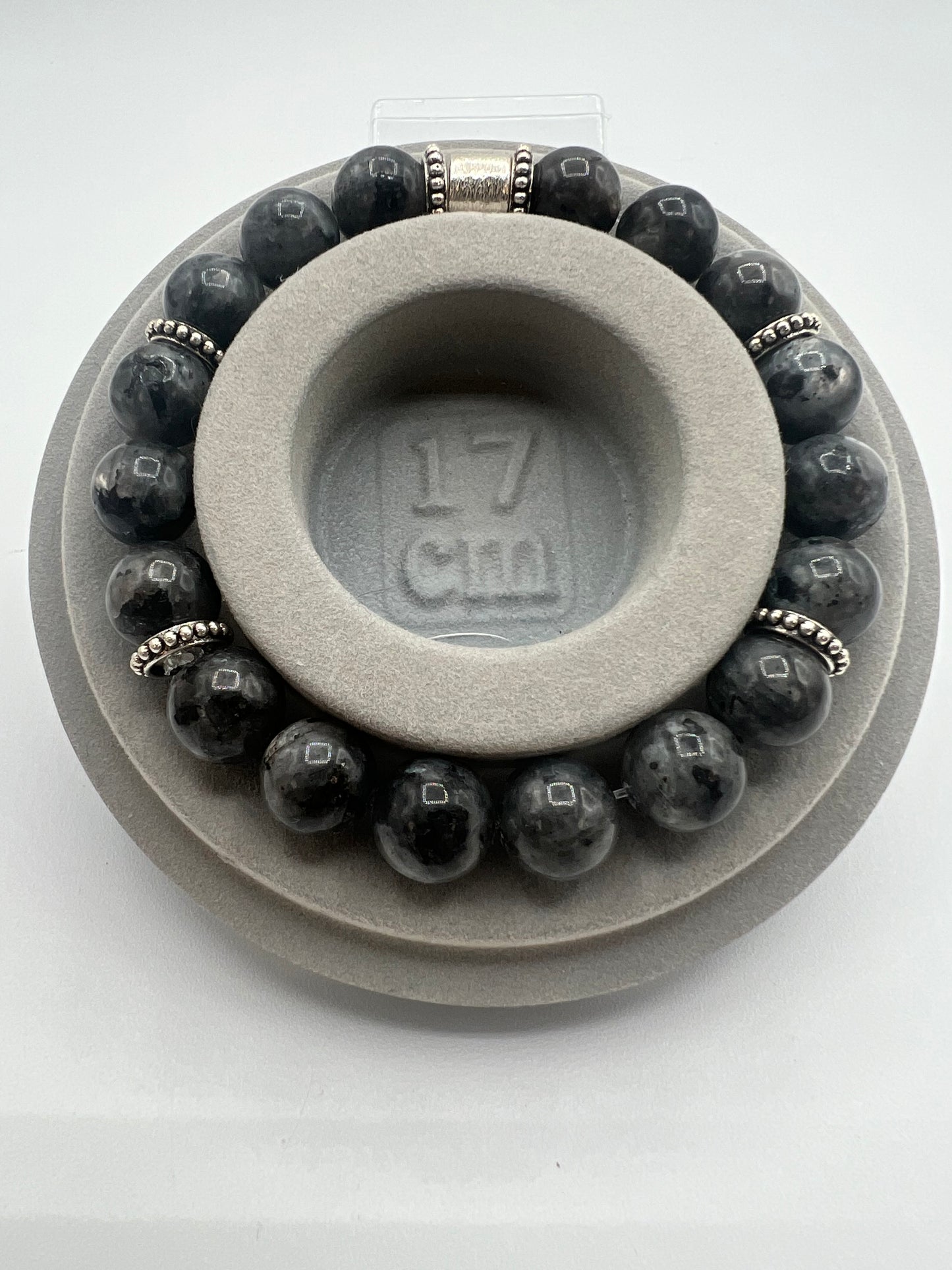 Gemstone Bracelet/ 10MM Black Labradorite (Larvikite)