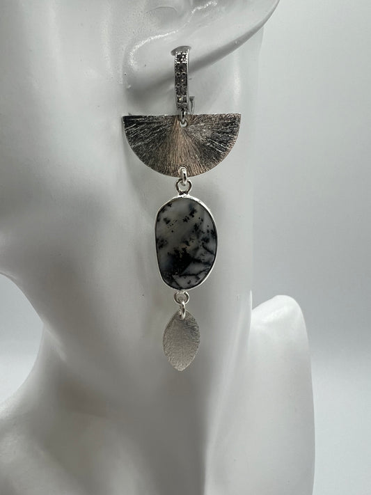 Gemstone Earrings Dendrite
